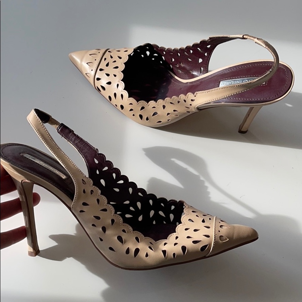 BCBG Generation Cream Slingbacks 10